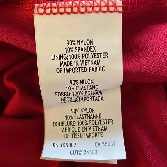 Marina red lace and sequin short sleeve dress sz S - Picture 5 of 5